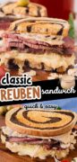 Reuben sandwich, Pinterest image.